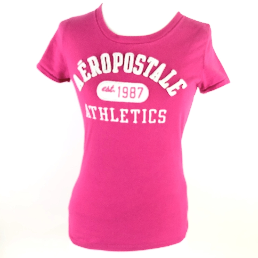 Aeropostale Women's Pink T-Shirt L